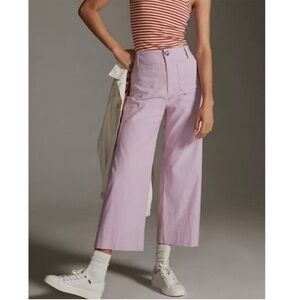 Anthropologie Maeve The Colette
Cropped Wide Leg Pants Lavender 27